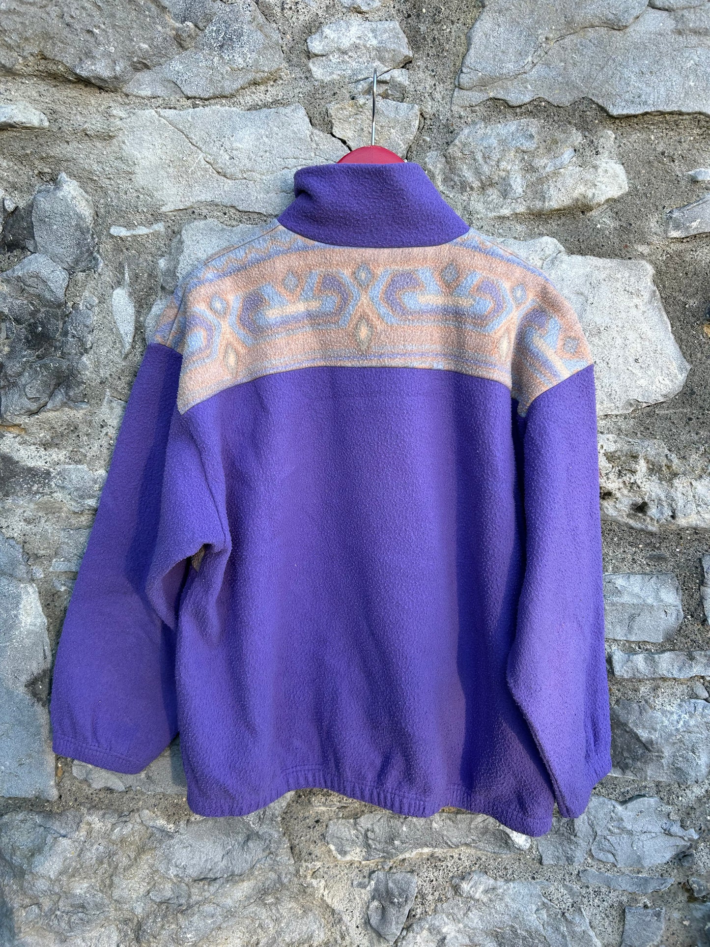 80s Aztec purple fleece  12-13y (152-158cm)