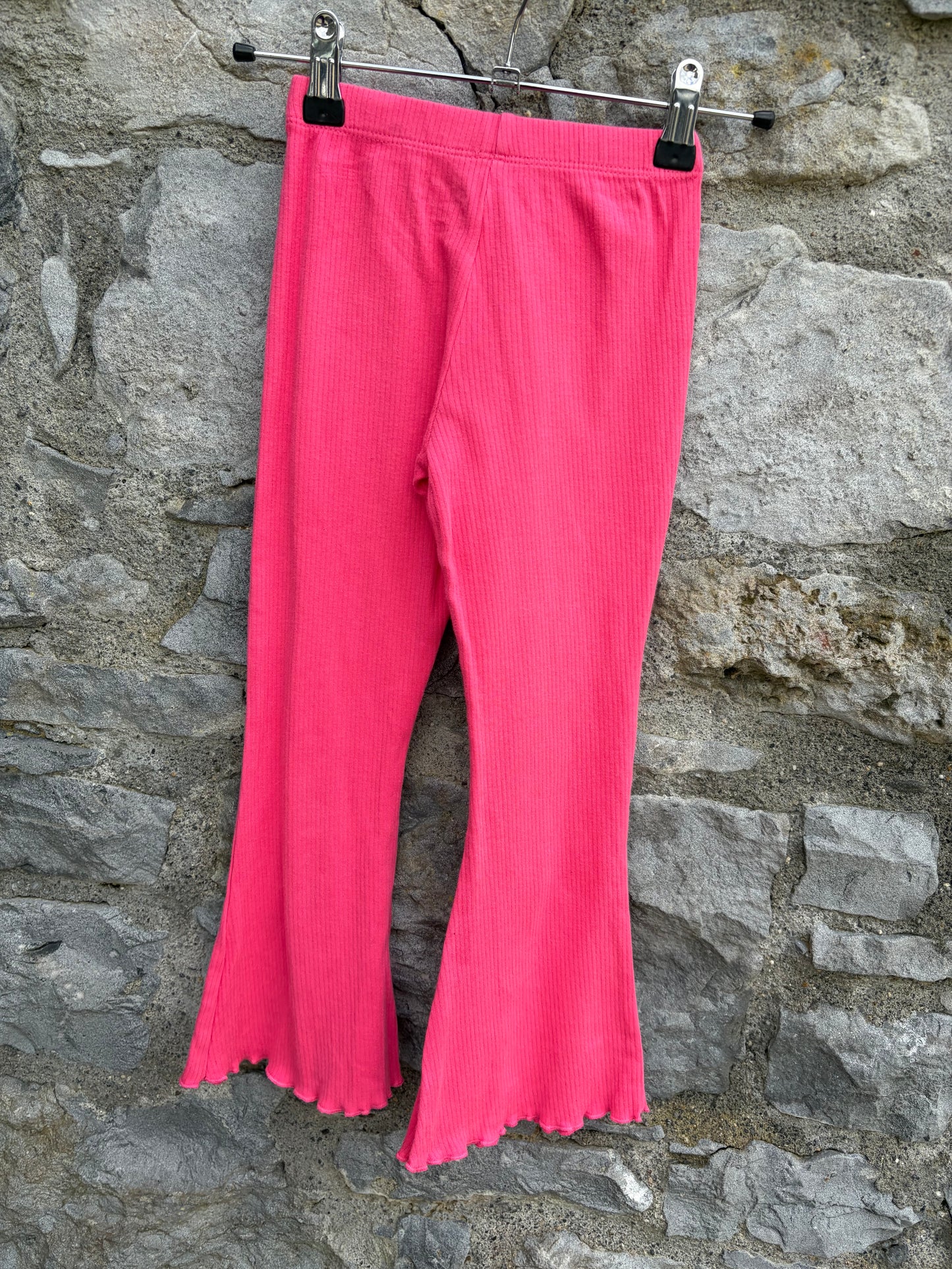 Pink ribbed flares  5-6y (110-116cm)
