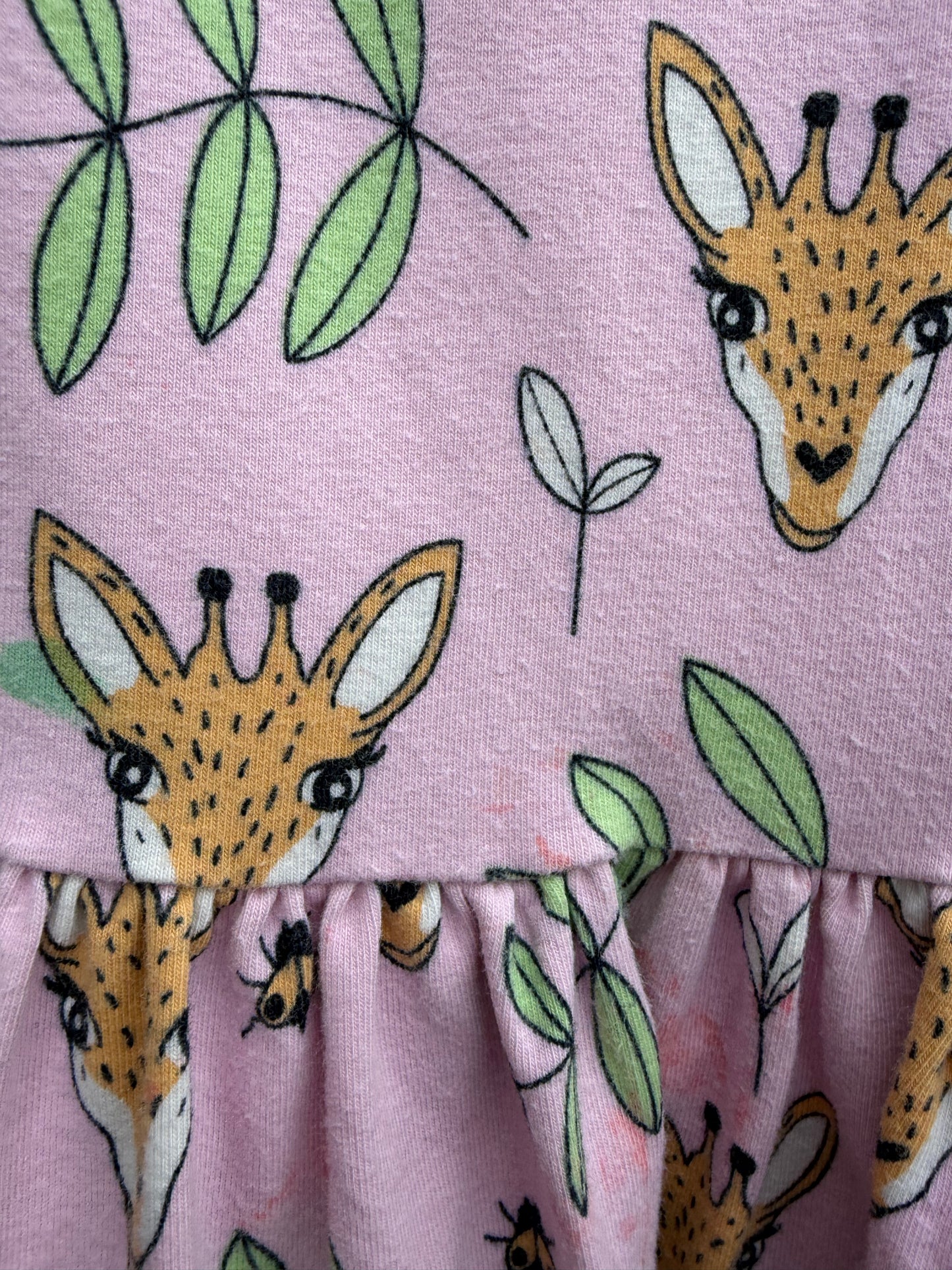 Giraffe pink dress 3-4y (98-104cm)