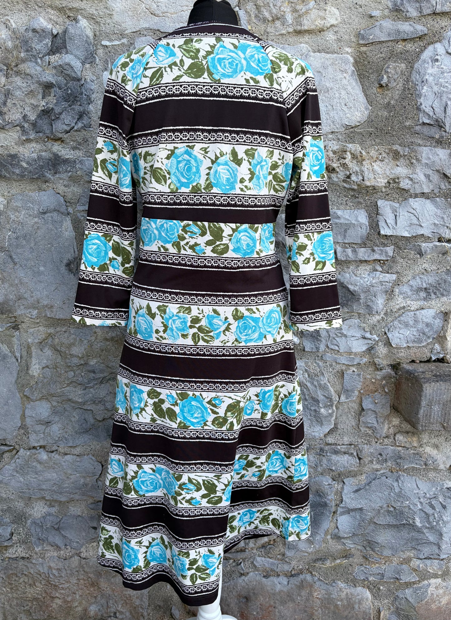 Blue roses panel dress uk 12