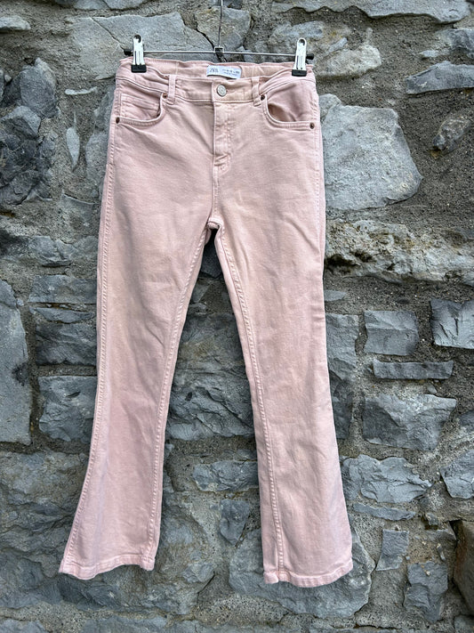 Beige rose denim flare  11-12y (146-152cm)