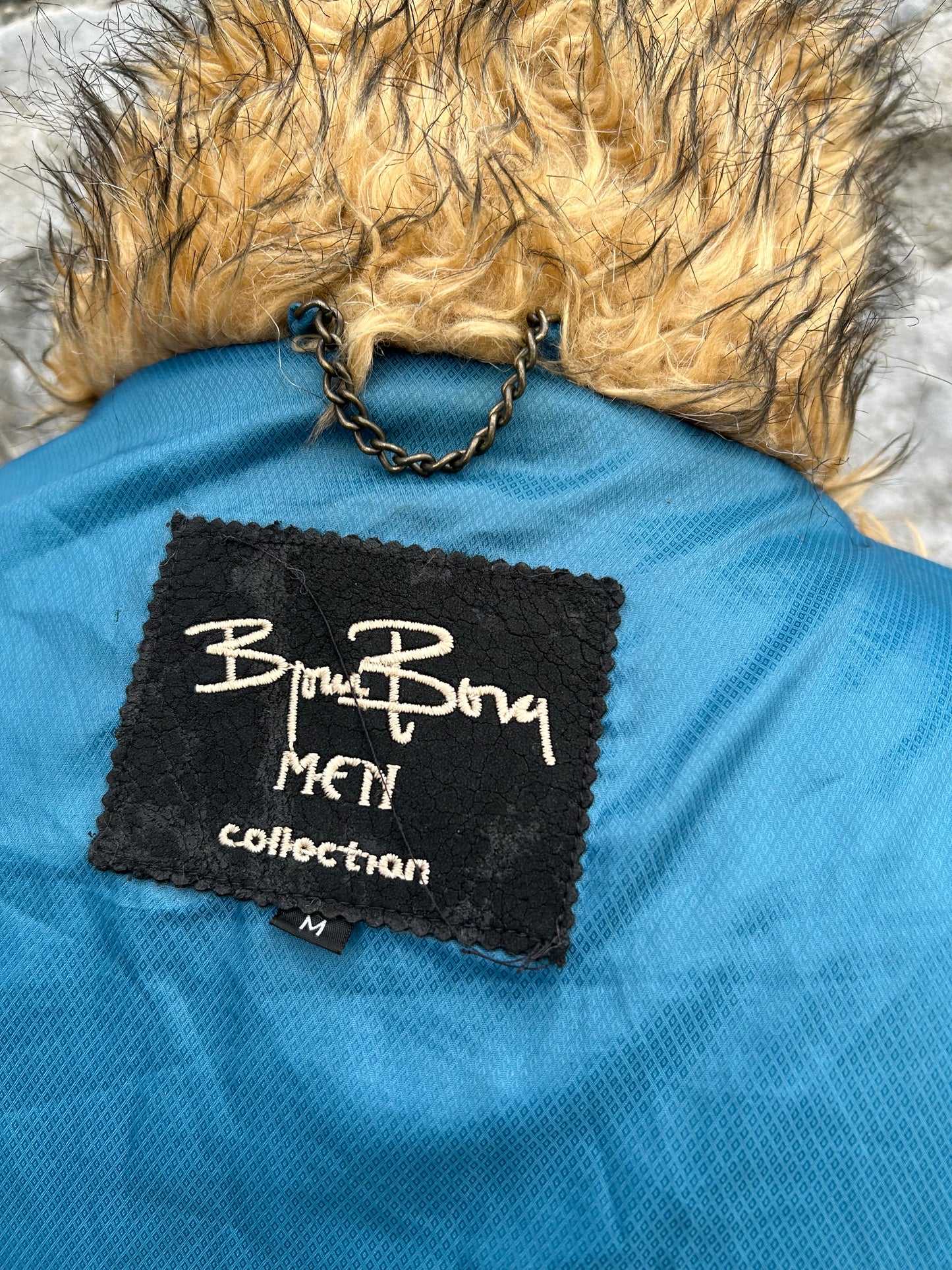 Y2K beige faux fur S/M