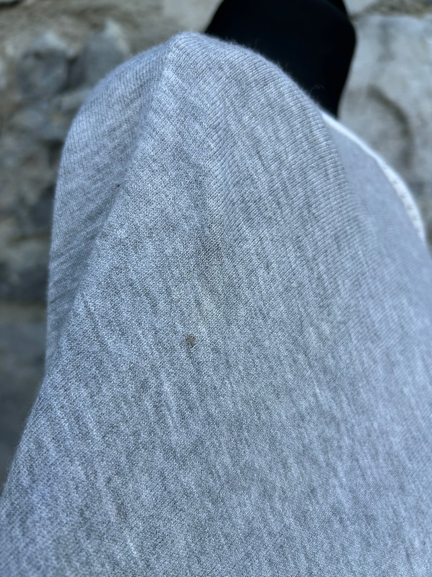 Grey color-block knit jumper uk 12-14