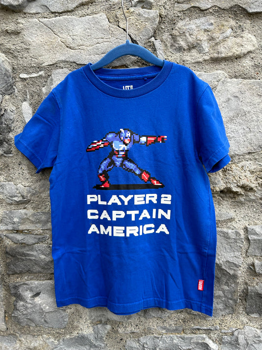 Captain America blue T-shirt   9-10y (134-140cm)