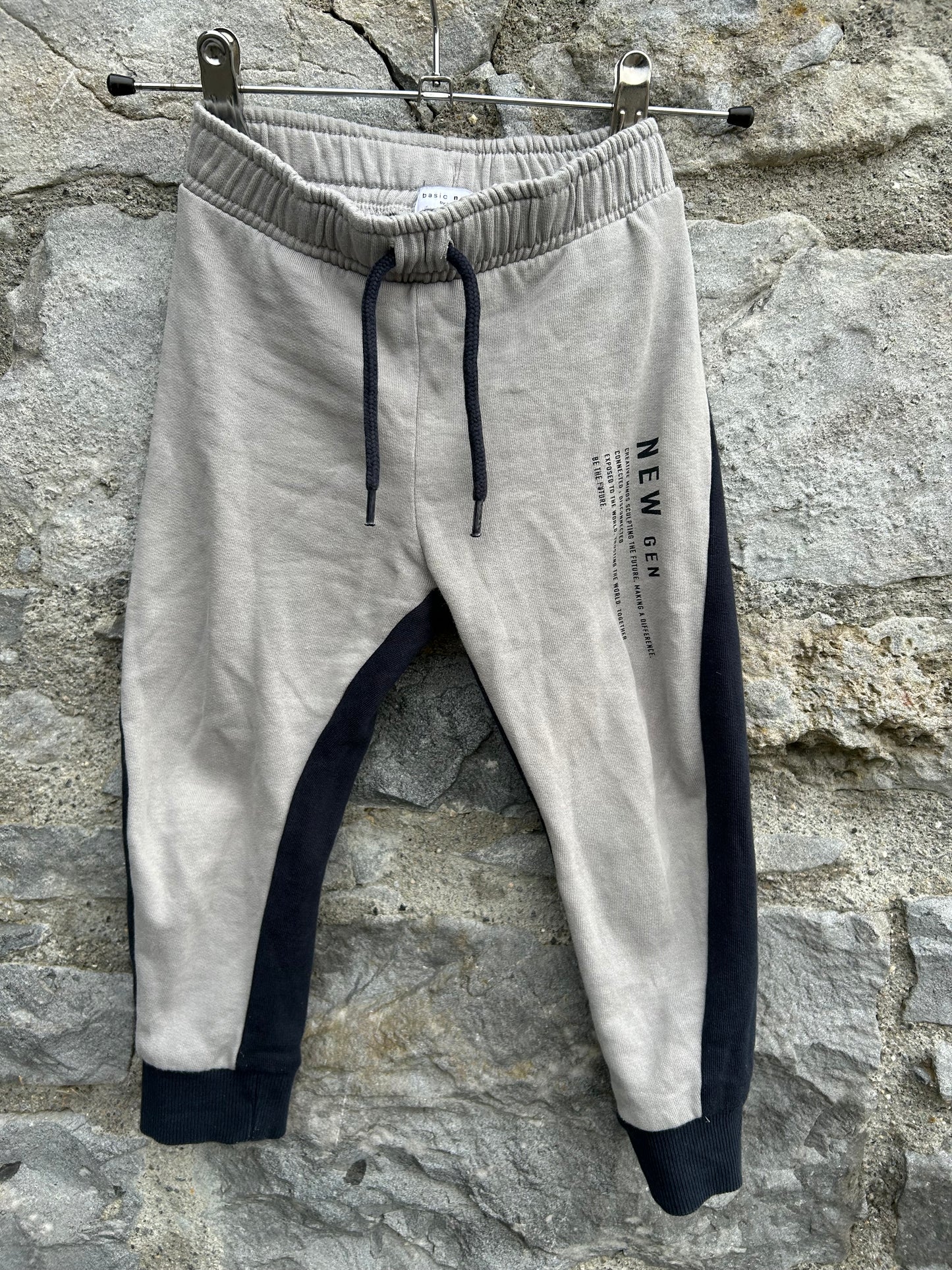 Grey&navy tracksuit bottoms   2-3y (92-98cm)