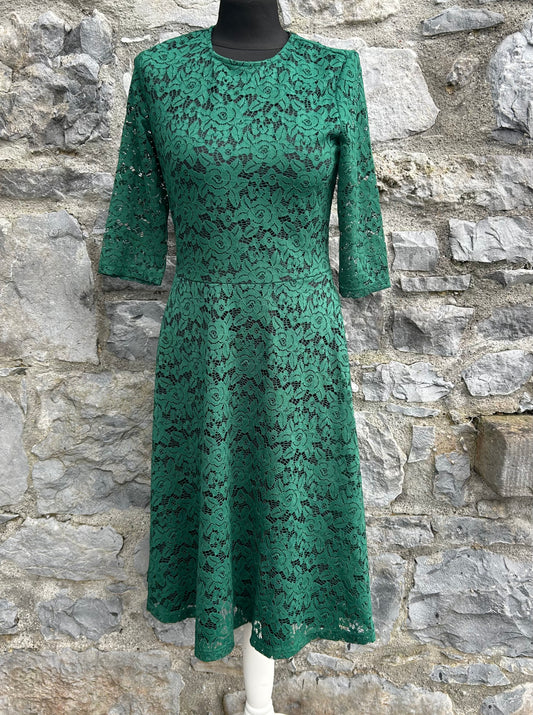 Green lace dress uk 8-10