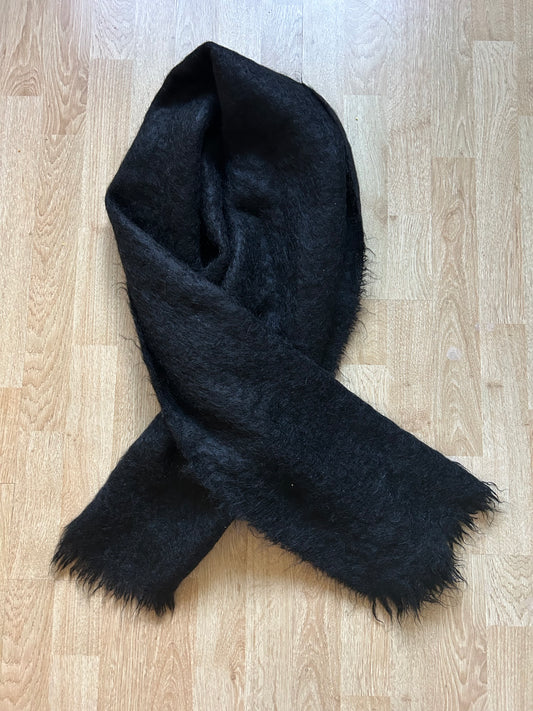Black mohair scarf