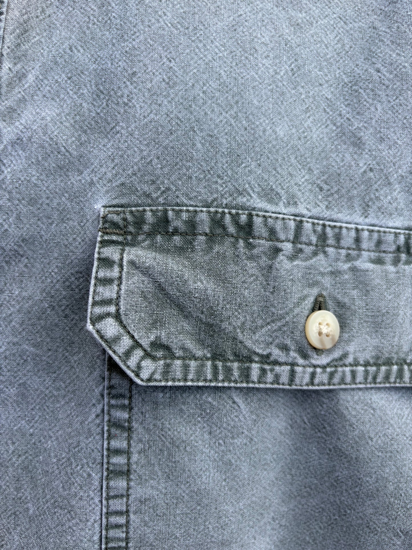 90s grey denim shirt XL