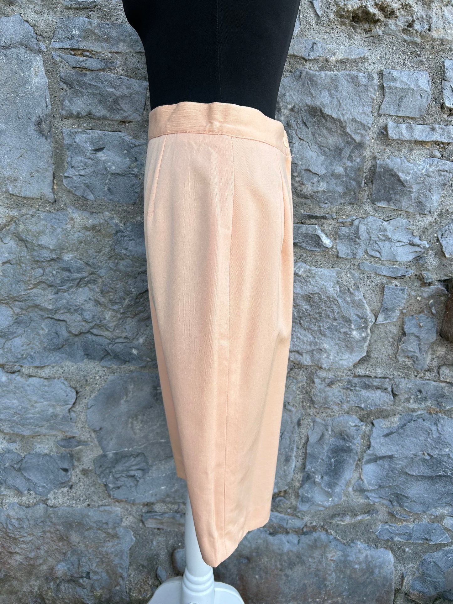 80s peach floral 3 piece suit uk 8