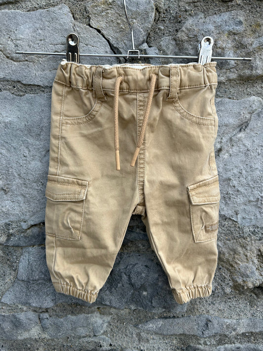 Beige combat pants   0-1m (50-56cm)