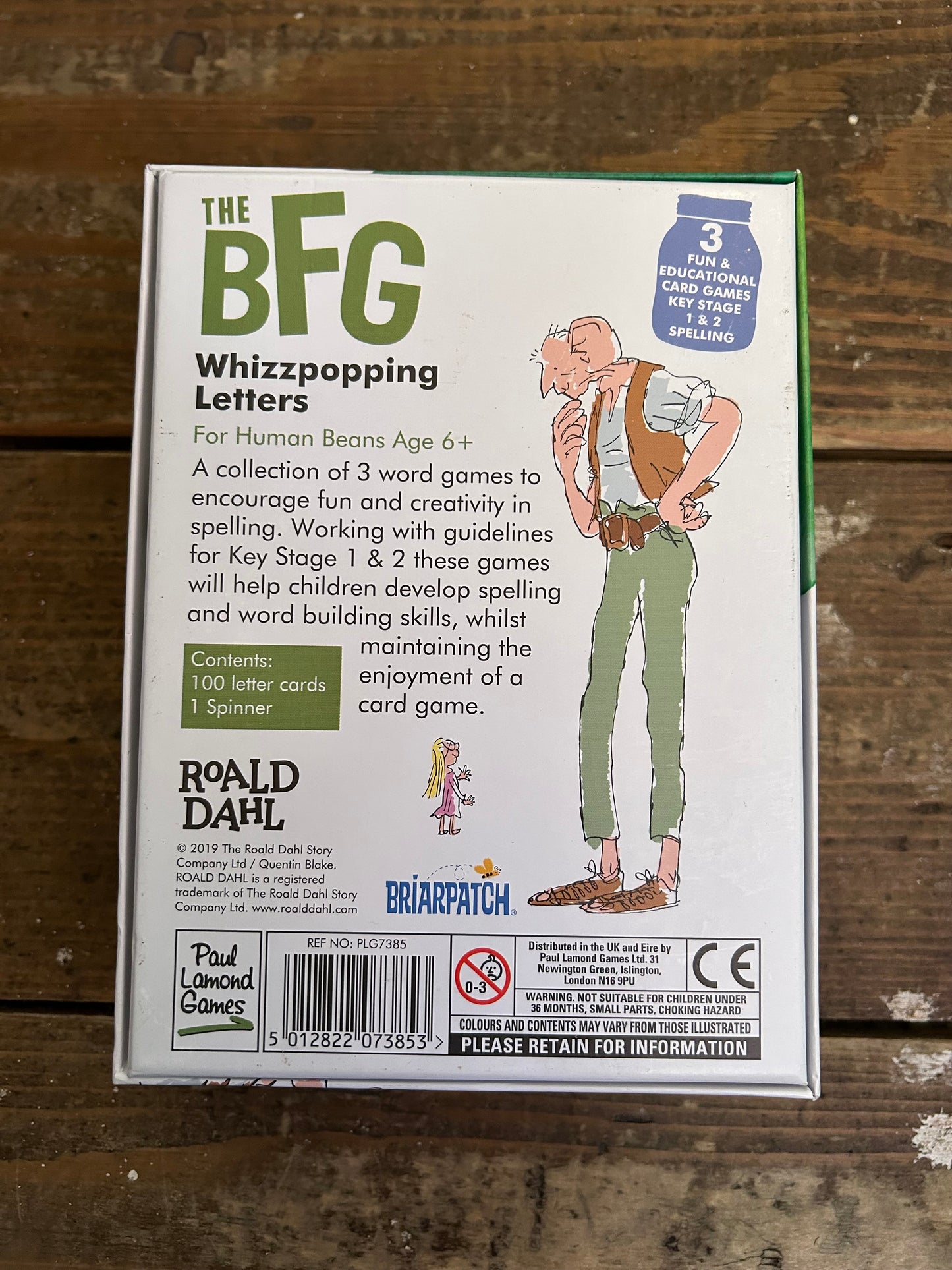 The BFG spelling card game