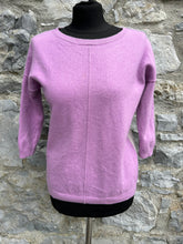 Load image into Gallery viewer, Lilac&amp;beige woolly jumper uk 6-8
