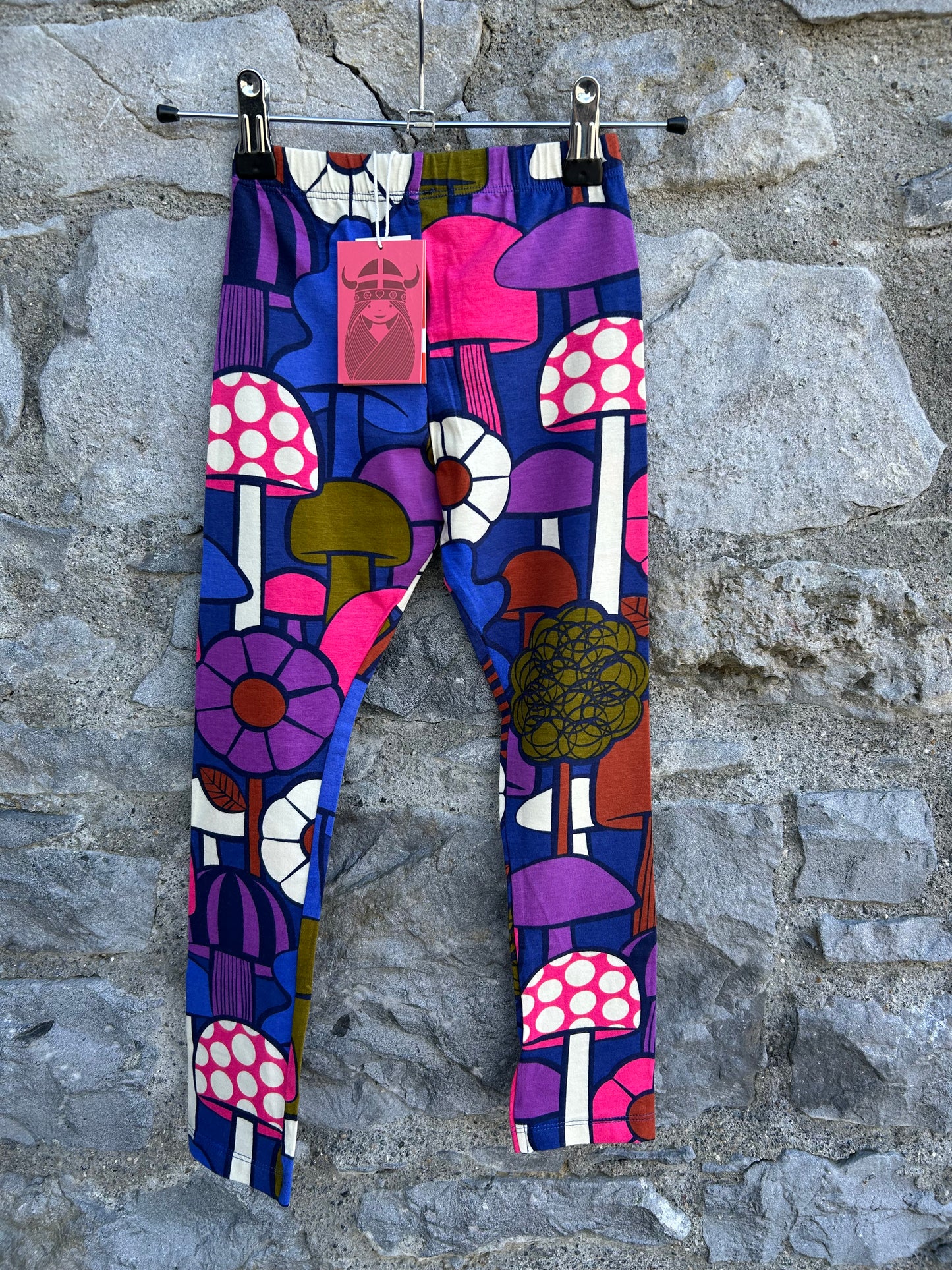 Colourful mushroom leggings  5y (110cm)