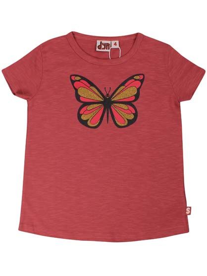 Glitter butterfly rusty T-shirt  3-4y (98-104cm)