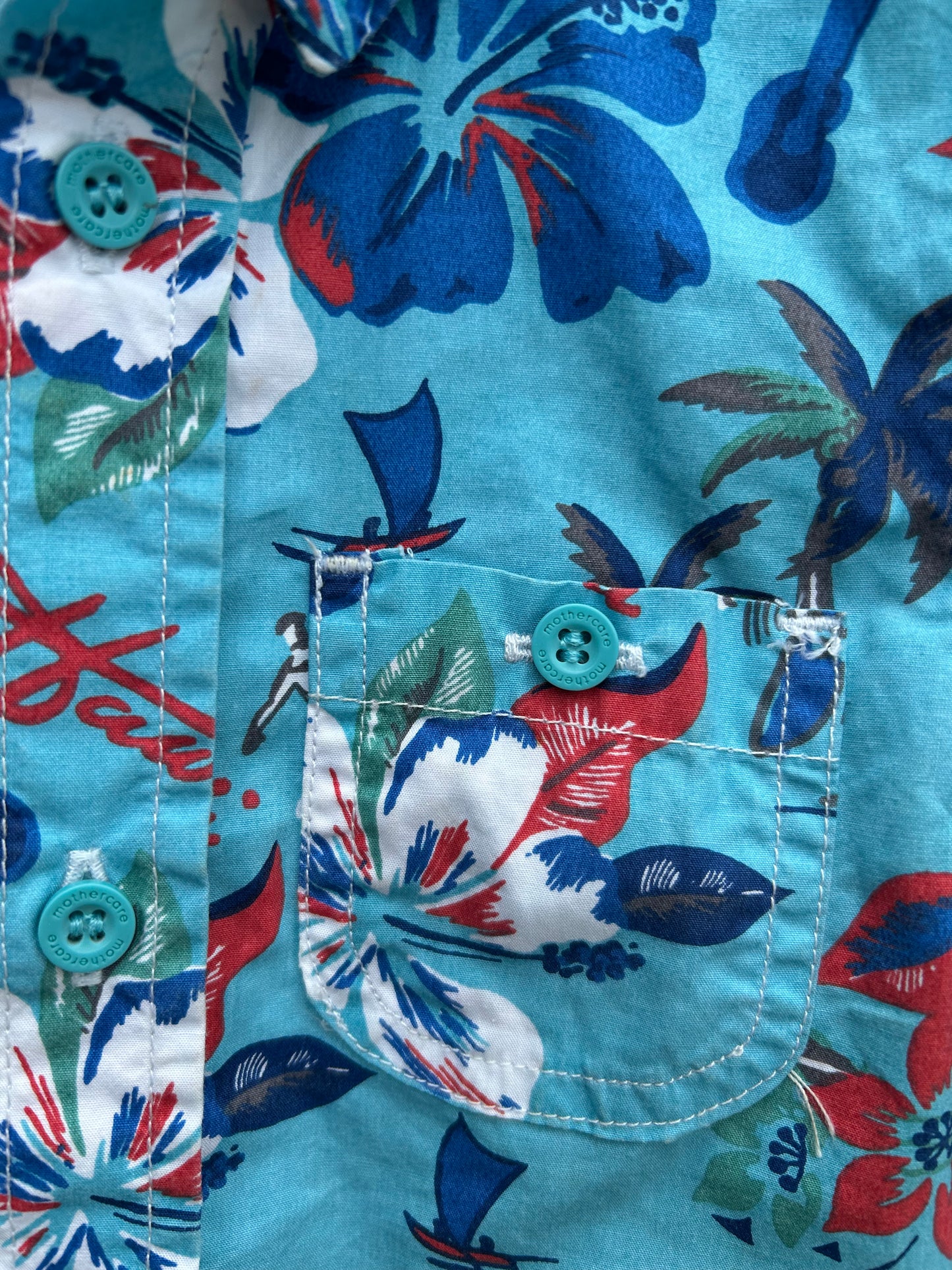 Hawaiian blue shirt 2-3y (92-98cm)