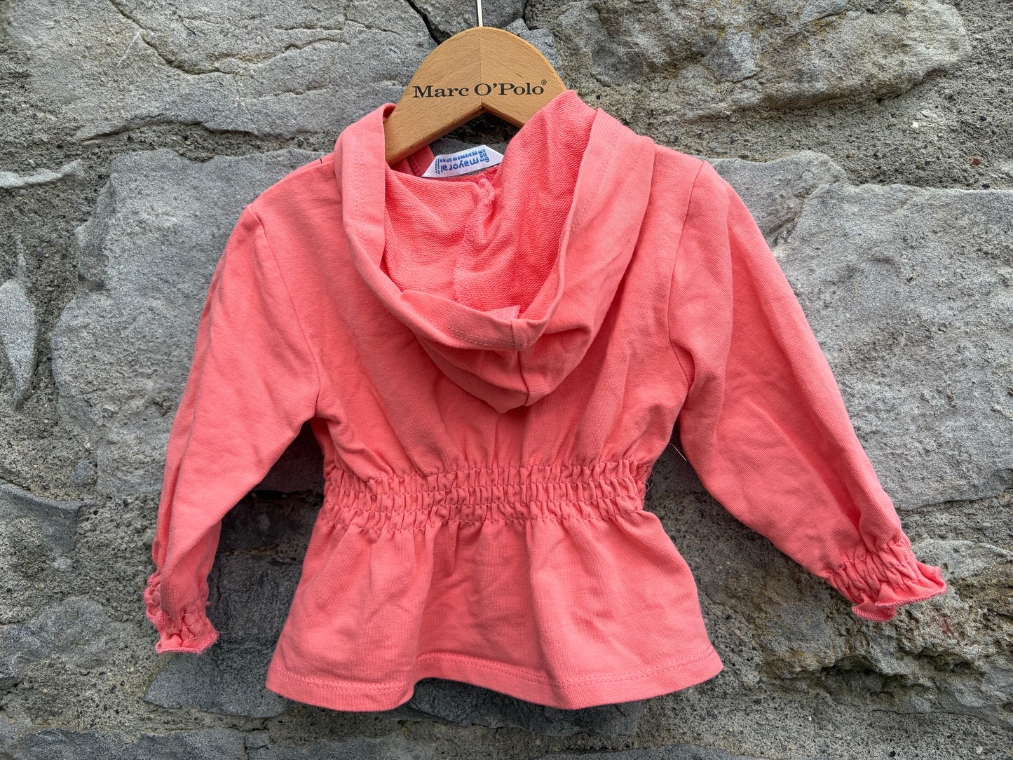 Coral hoodie  3-6m (62-68cm)