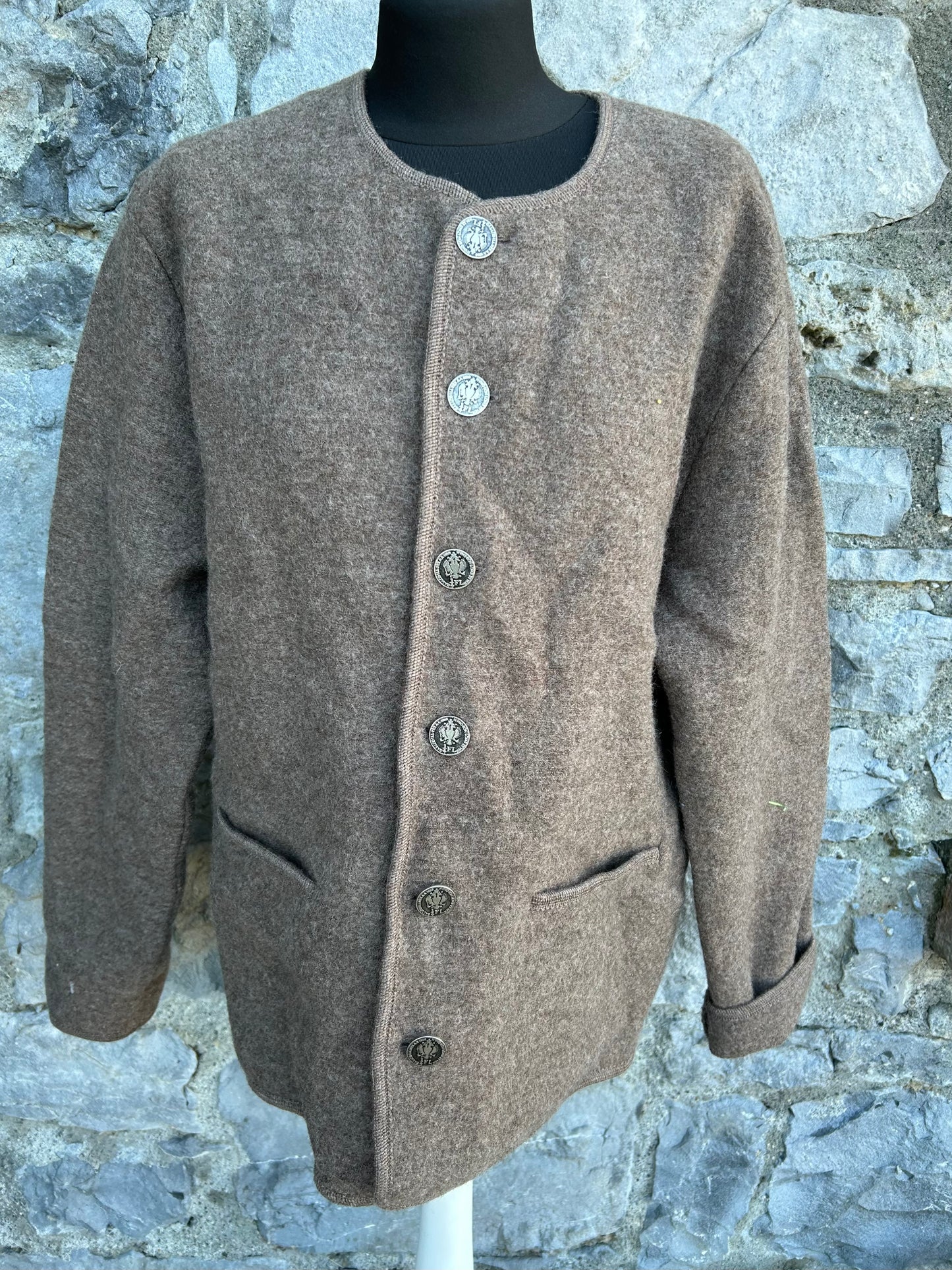 Brown Bavarian woolly cardigan uk 14