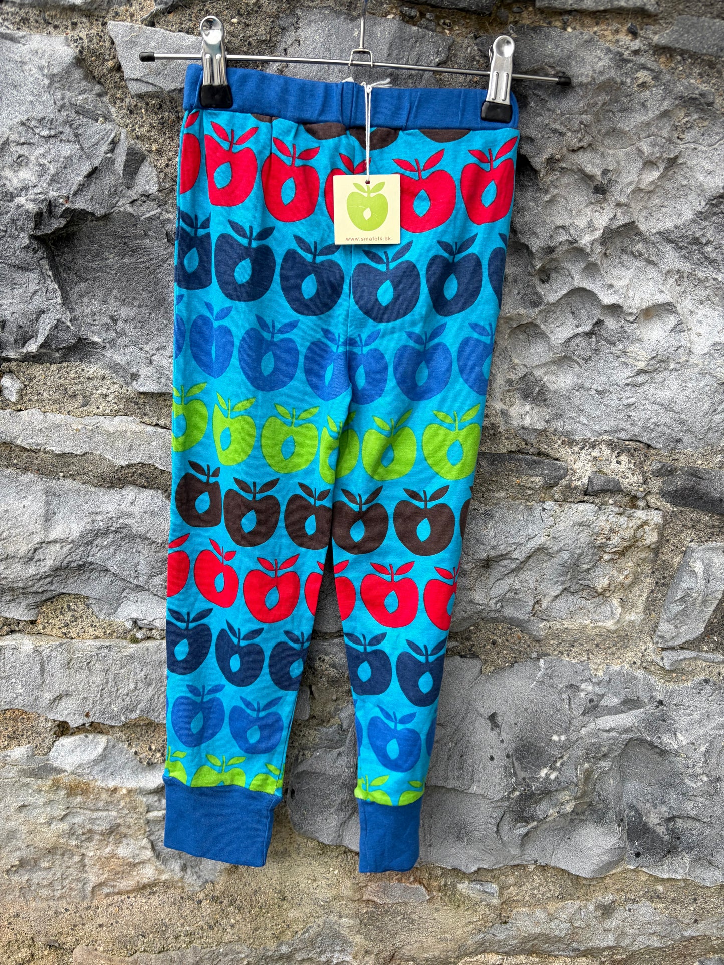 Colourful apples blue pants  4-5y (104-110cm)