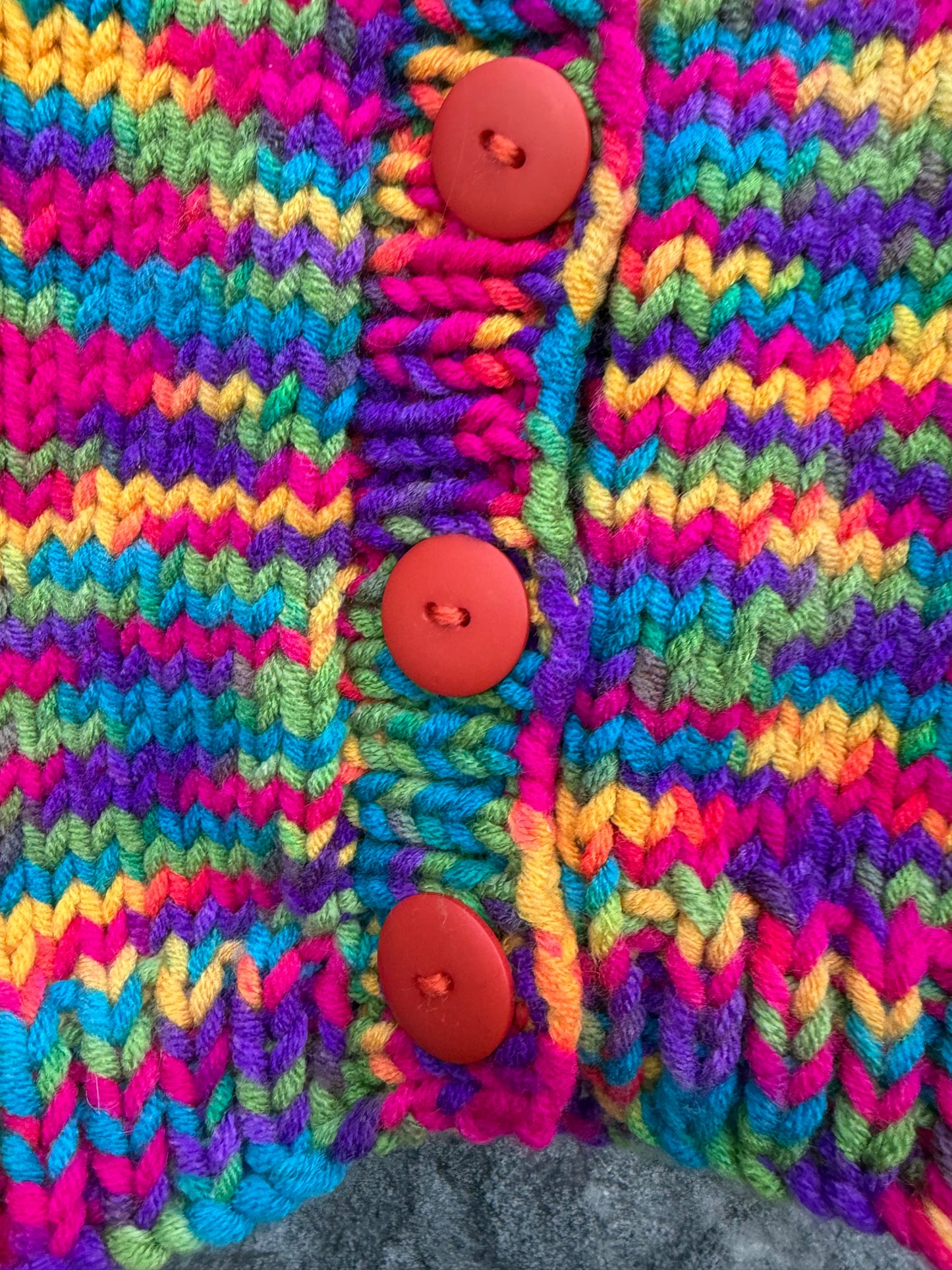 Rainbow melange cardigan 0-3m (56-62cm)