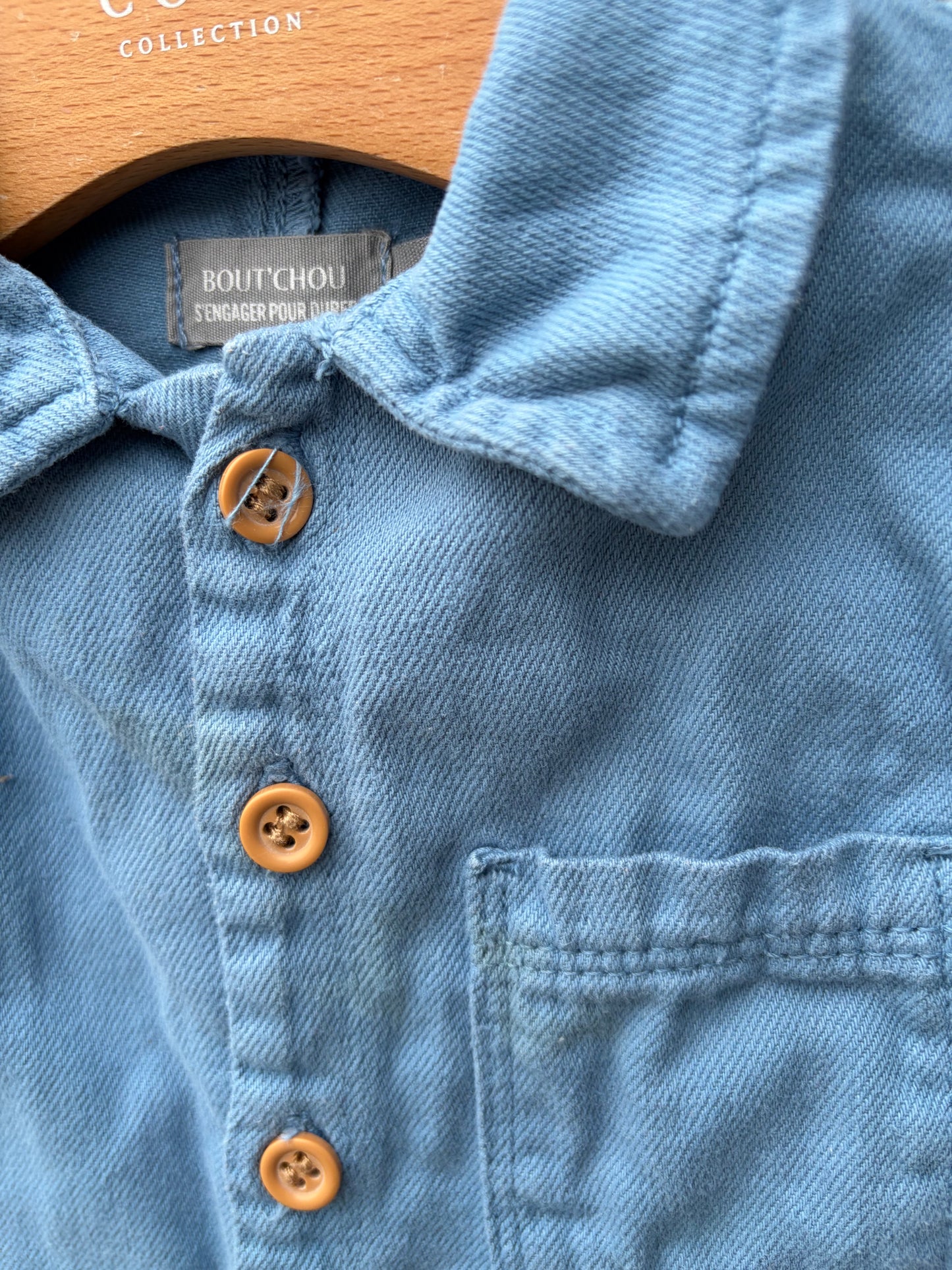 Blue boilersuit  9-12m (74-80cm)