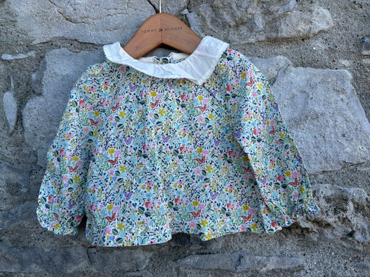 Spring flowers collared top 6-9m (68-74cm)