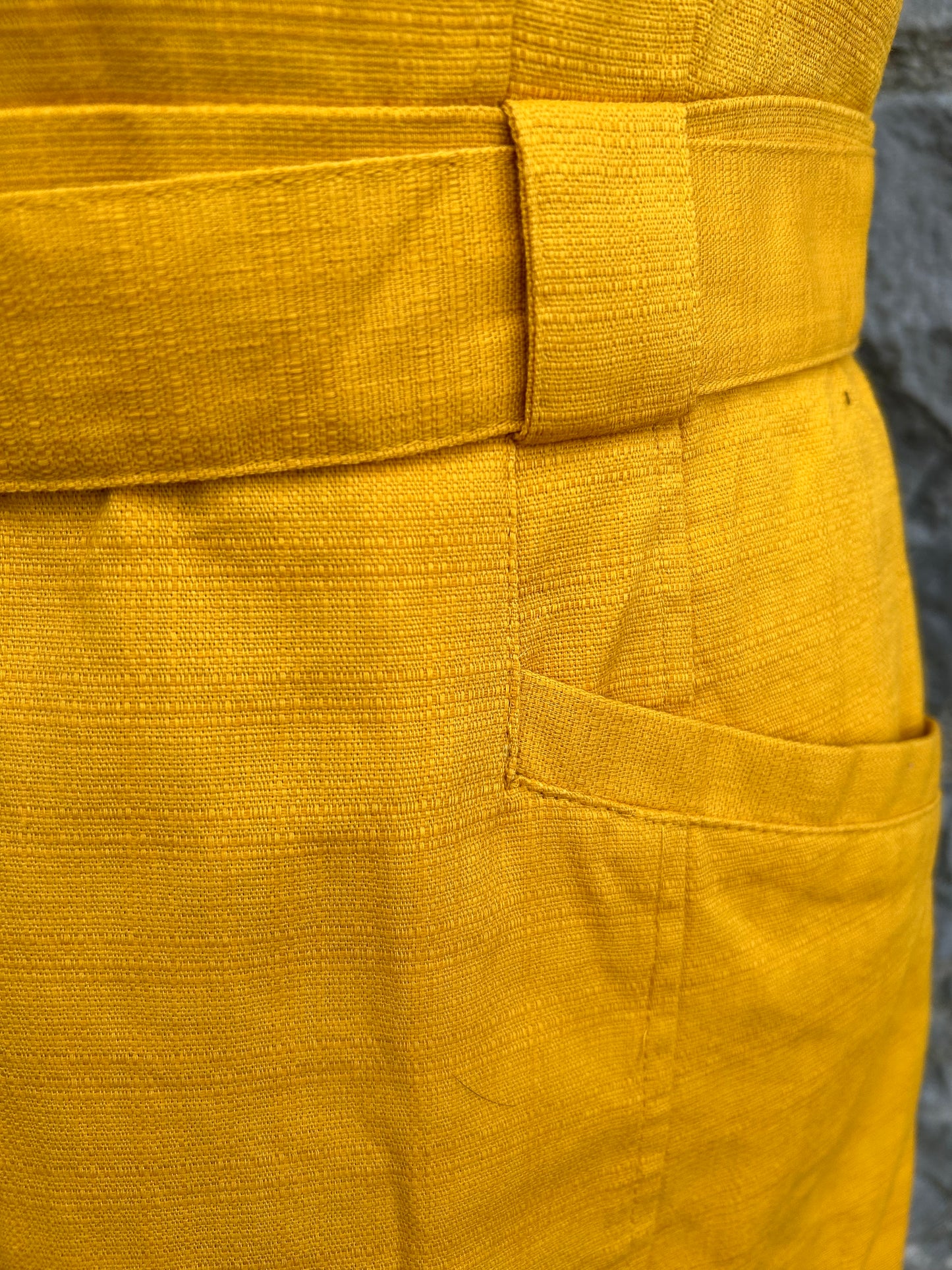 Mustard linen dress uk 10