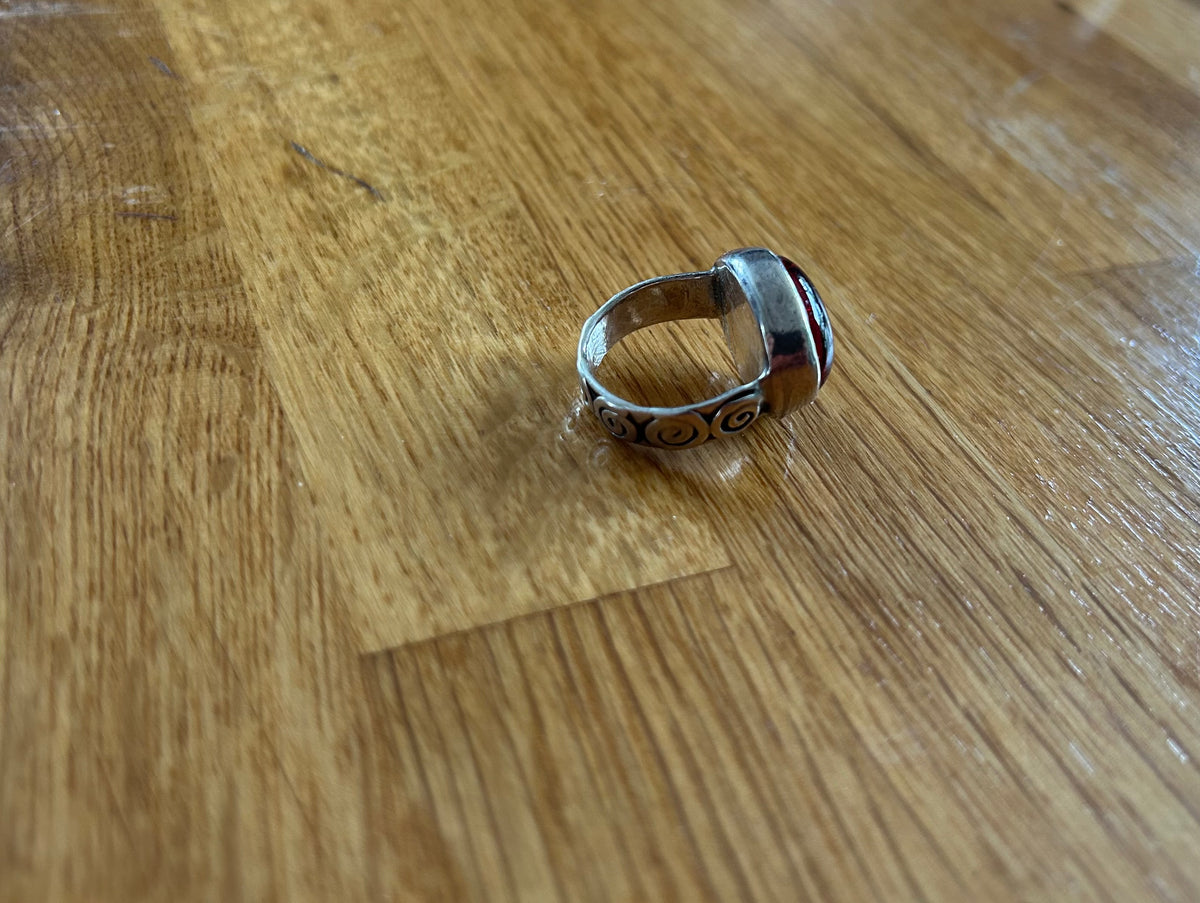 Hidden heart red ring