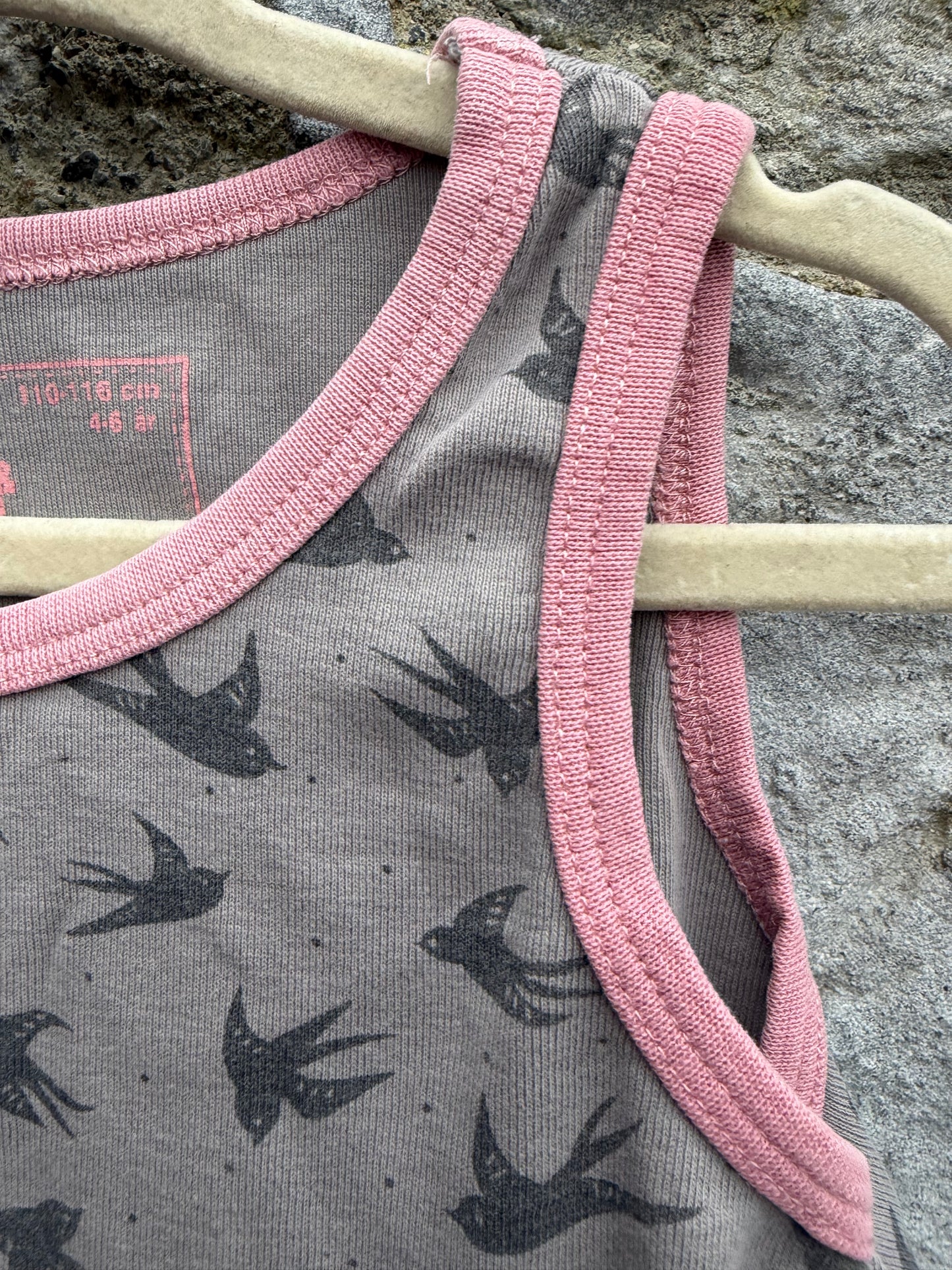 Swallows grey tank top 5-6y (110-116cm)