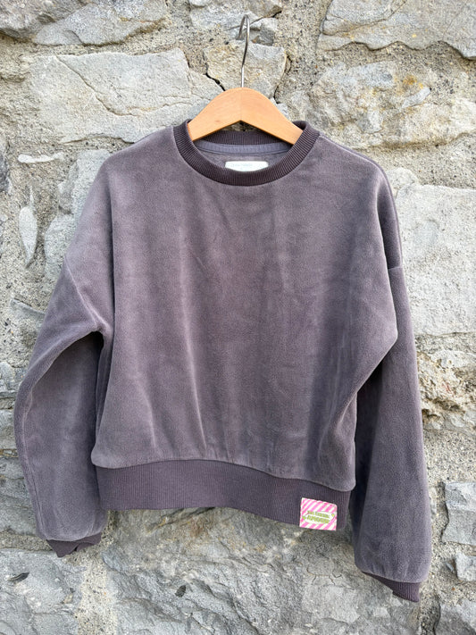 Grey velvet sweatshirt  7-8y (122-128cm)