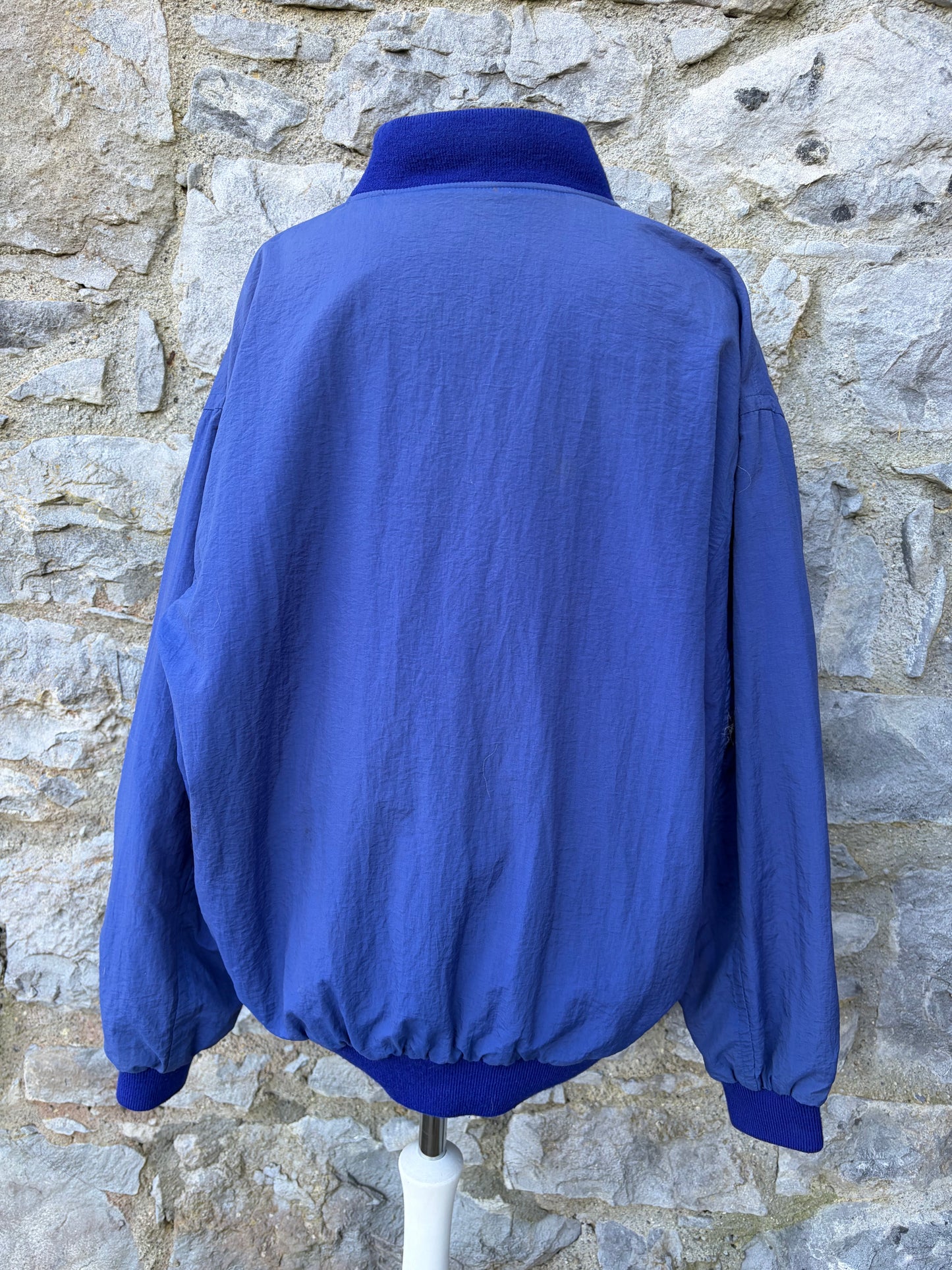 90s blue bomber jacket Small