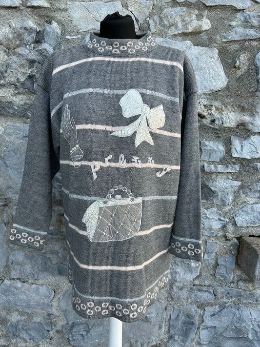 80s Pretty grey jumper uk 12