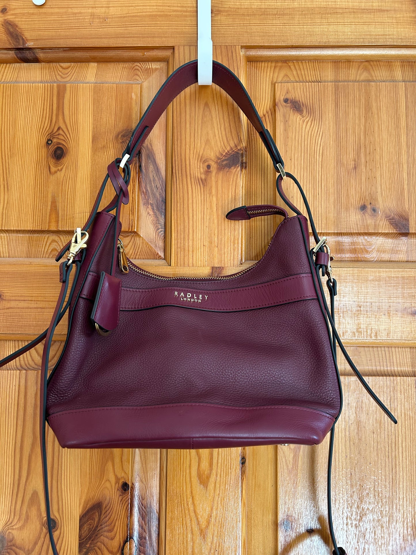 Burgundy saddle bag
