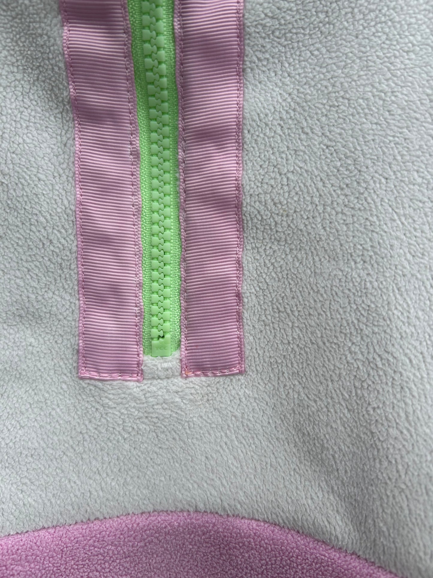 White&pink half zip fleece  4-5y (104-110cm)