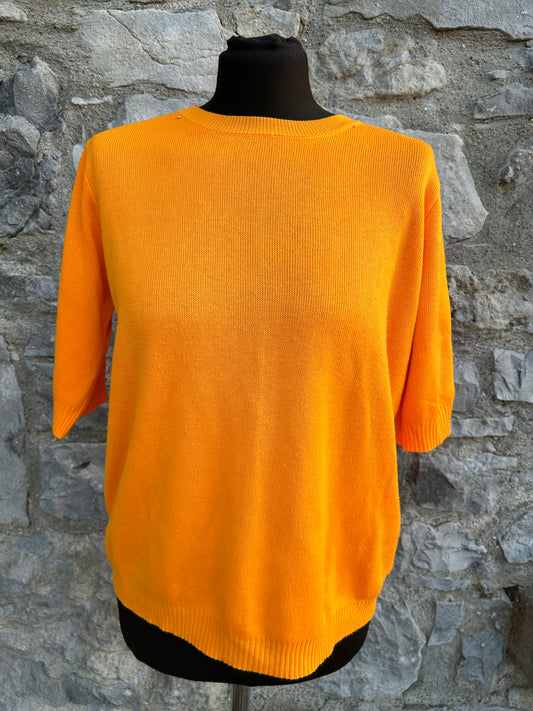 90s Orange knitted top uk 14