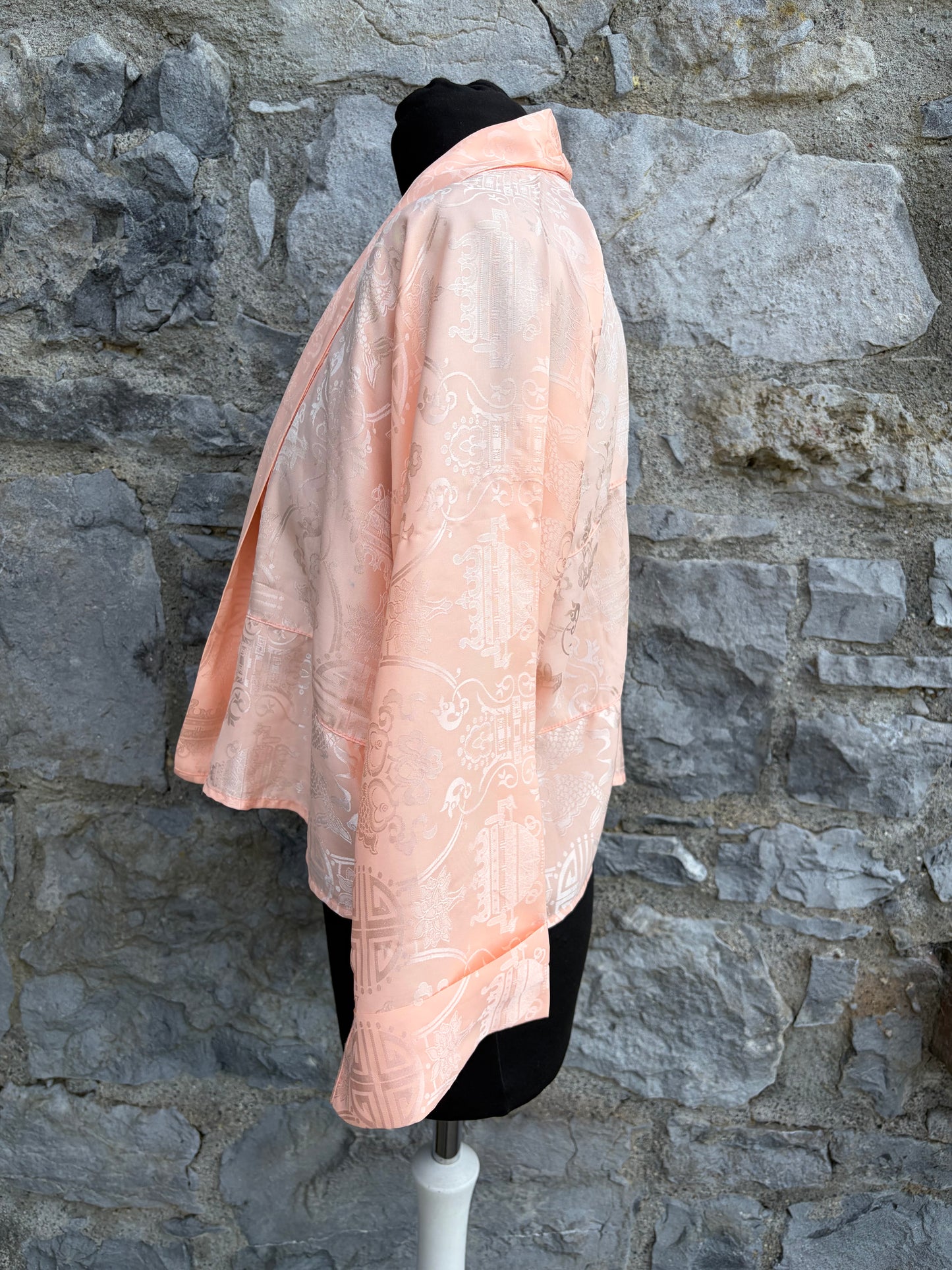 80s peach short kimono uk 8-10
