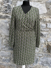 Load image into Gallery viewer, Green flowers dress uk 10
