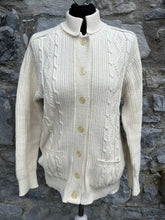 Load image into Gallery viewer, 90s white cardigan uk 10-12

