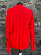 Load image into Gallery viewer, 90s intense red cardigan uk 12
