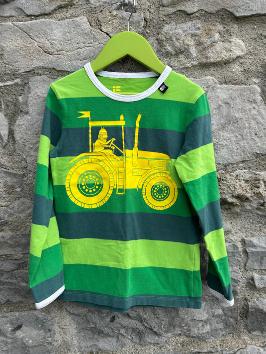 Green stripy tractor top  5-6y (110-116cm)