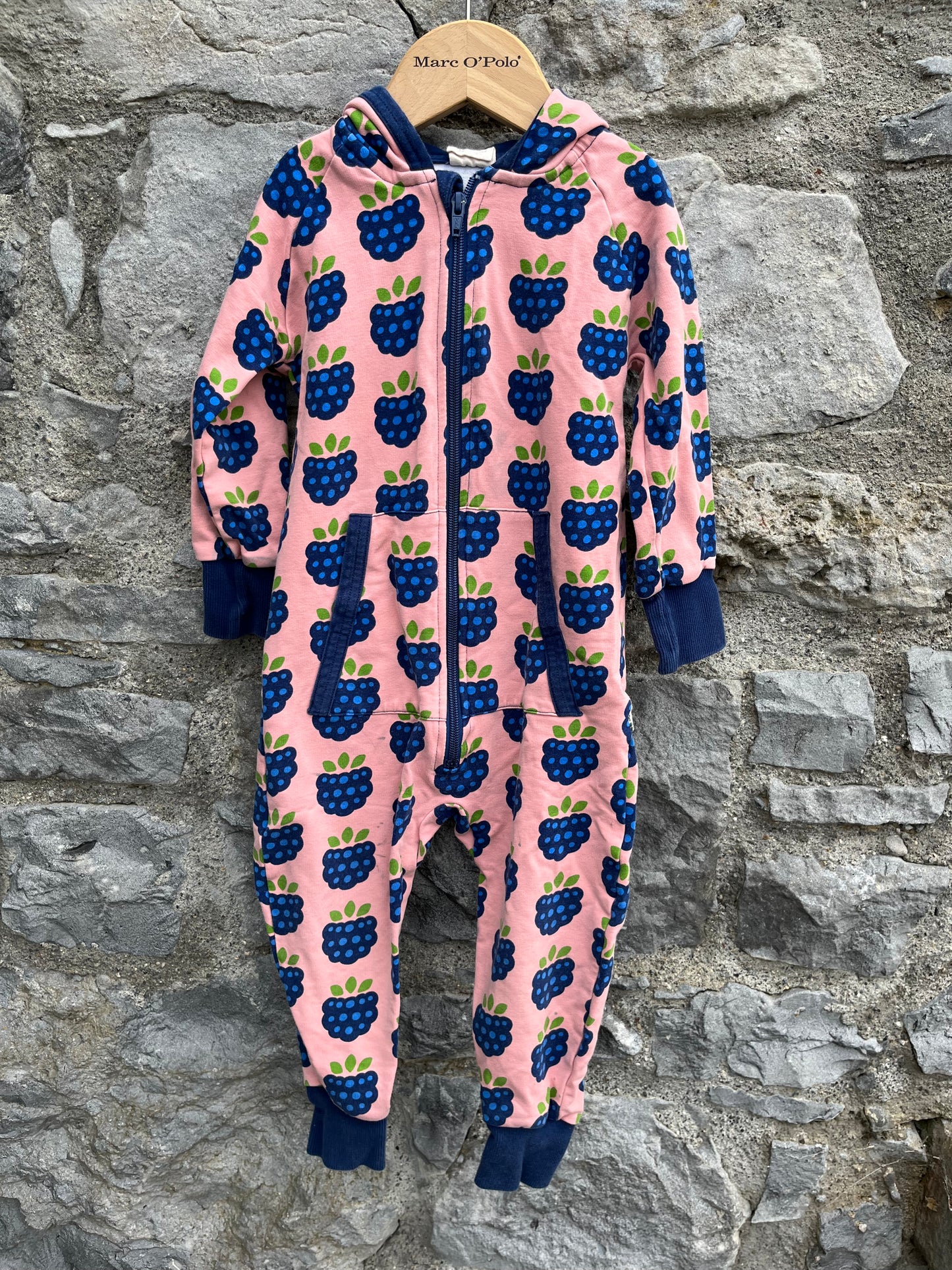 Blackberries hooded onesie  18-24m (86-92cm)