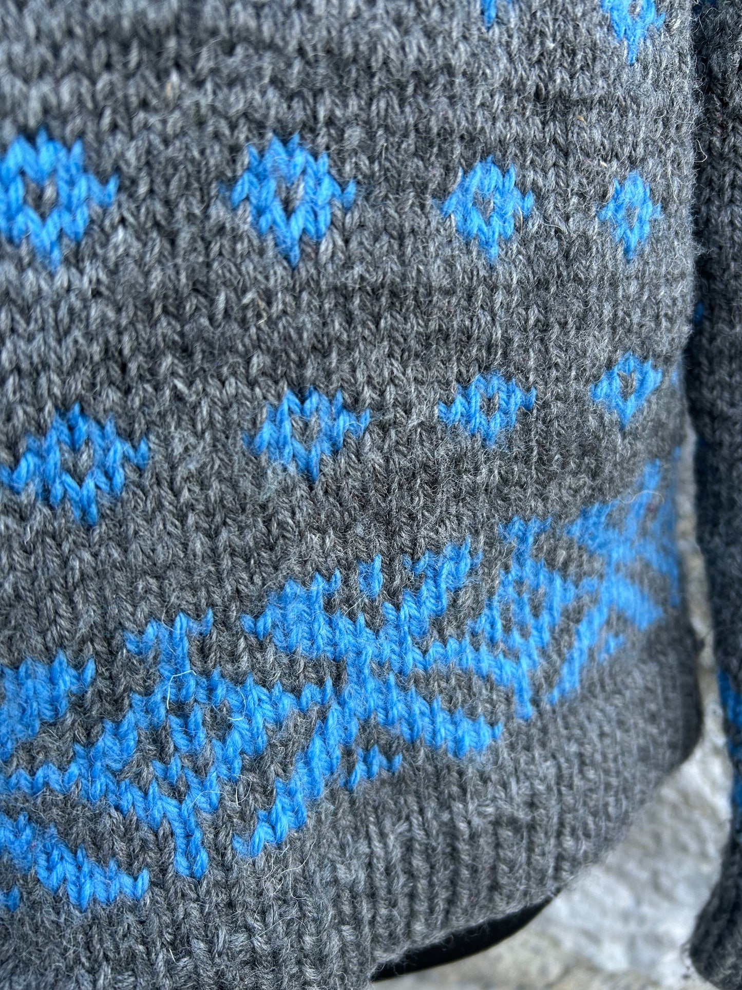 90s blue&grey jumper uk 10