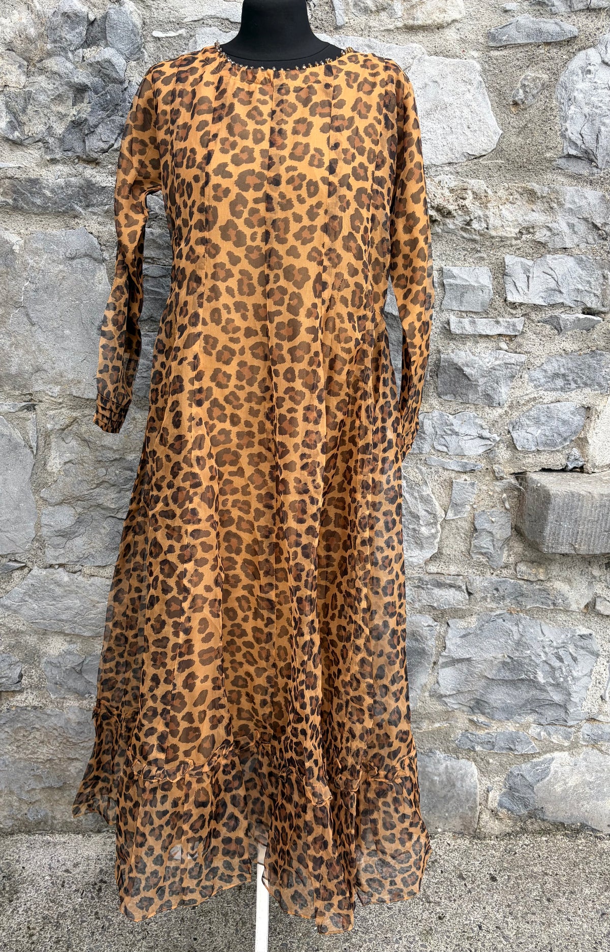 Leopard print oriental dress uk 10-12