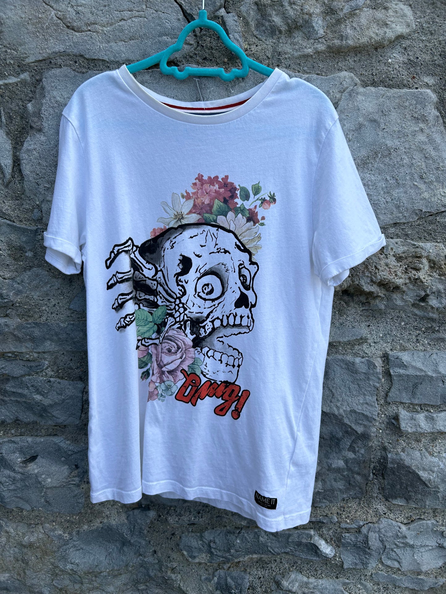 Skull white T-shirt 11-12y (146-152cm)