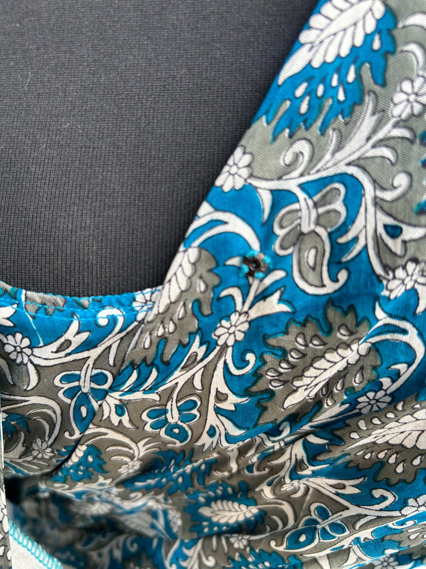 Blue&grey botanic dress uk 8-10