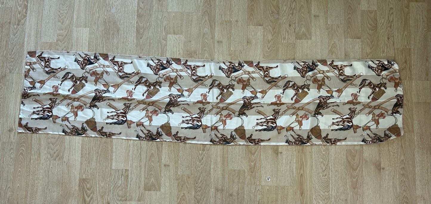 Horses cream scarf