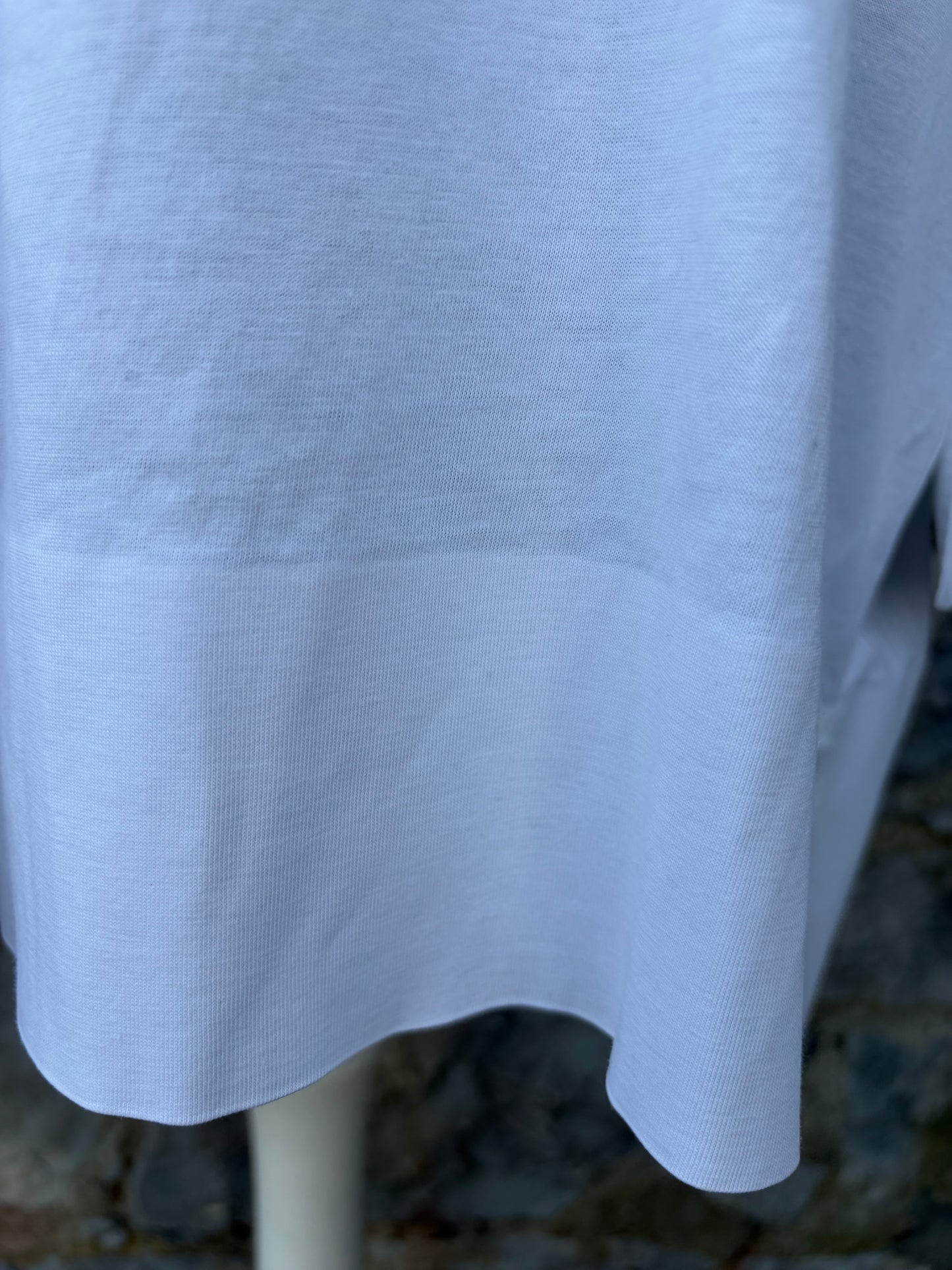 White oversized long top uk 12-14