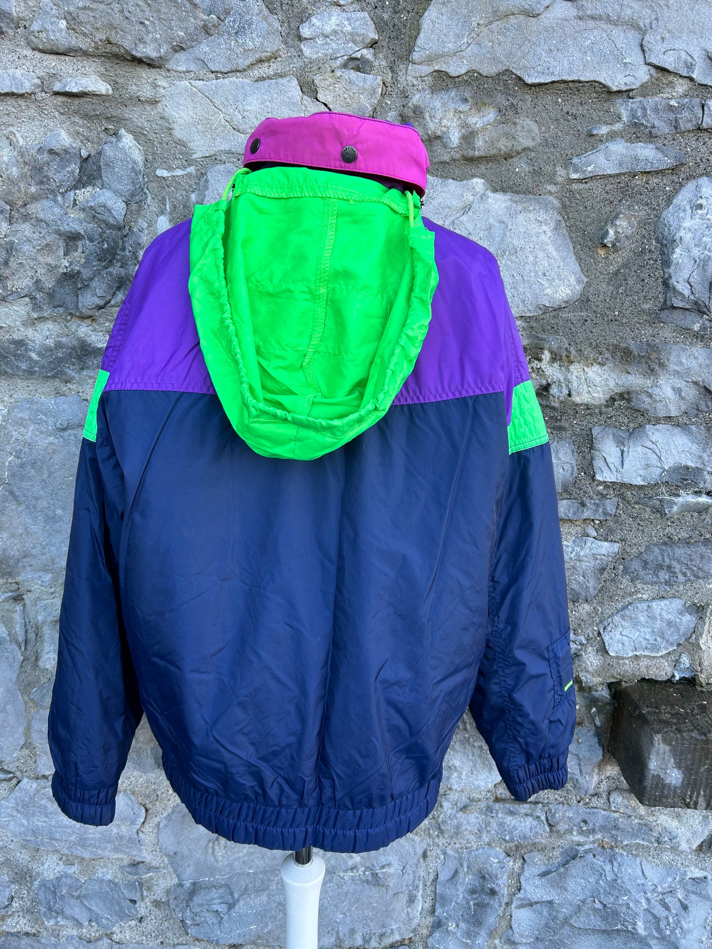 80s purple&navy winter jacket Small