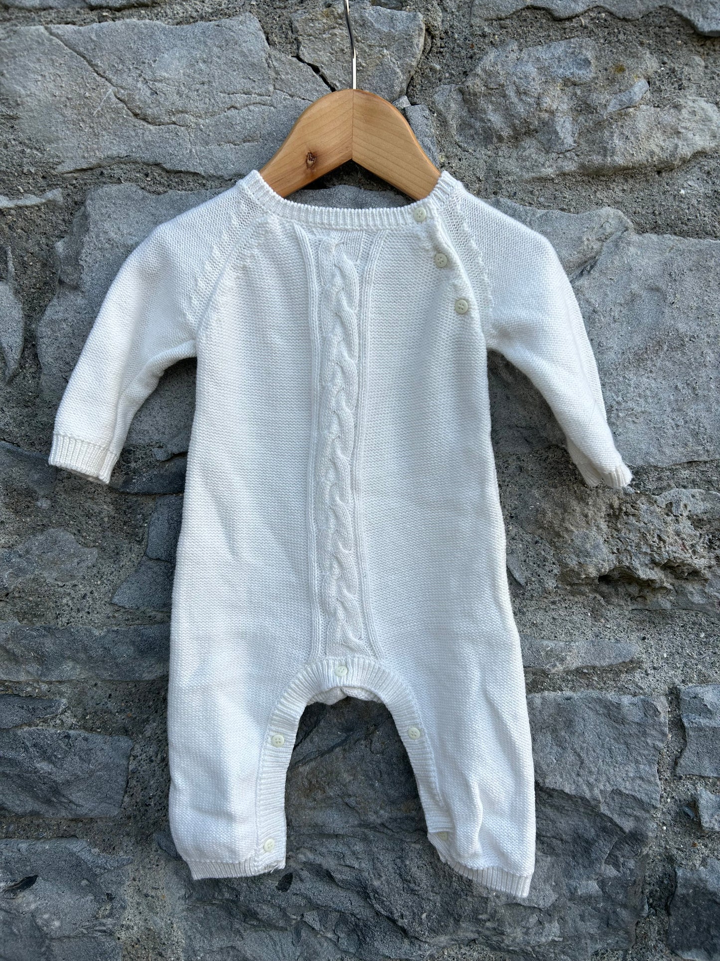 White knitted onesie  Newborn (50-56cm)