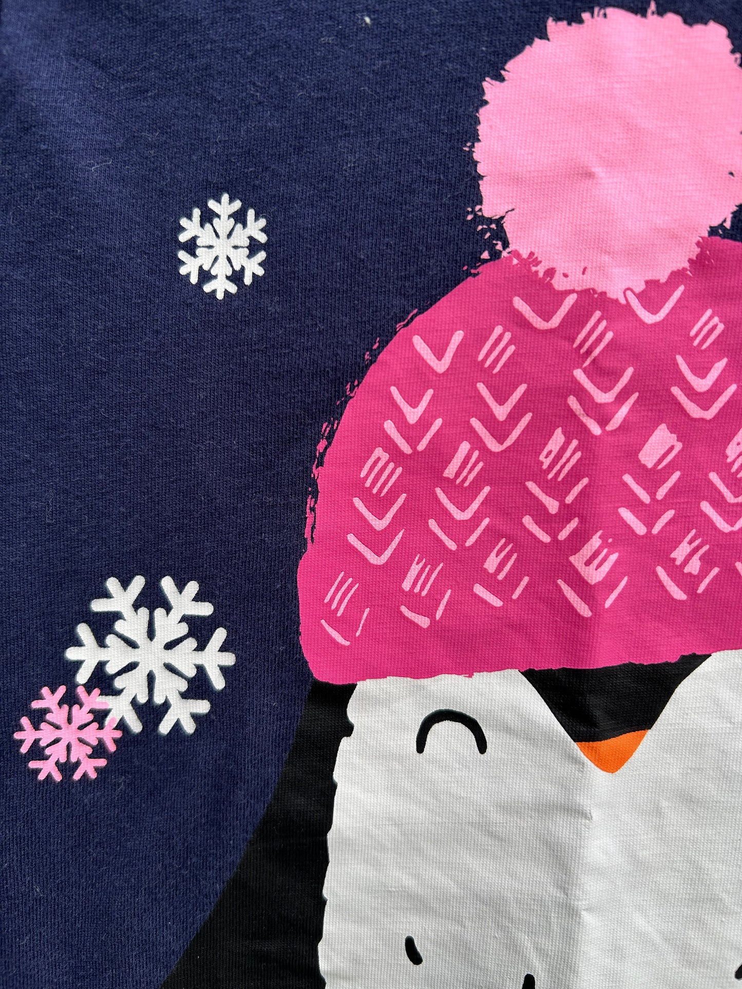 Winter penguin navy top 6-7y (116-122cm)