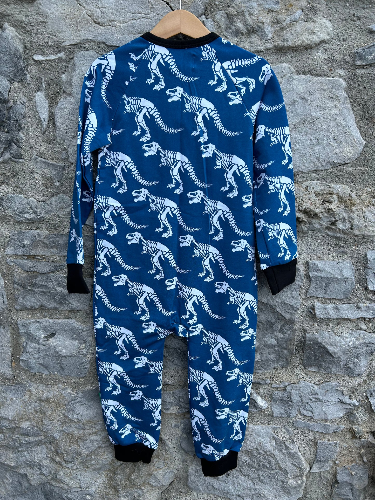 Dinosaurs skeleton blue onesie 3-4y (98-104cm)